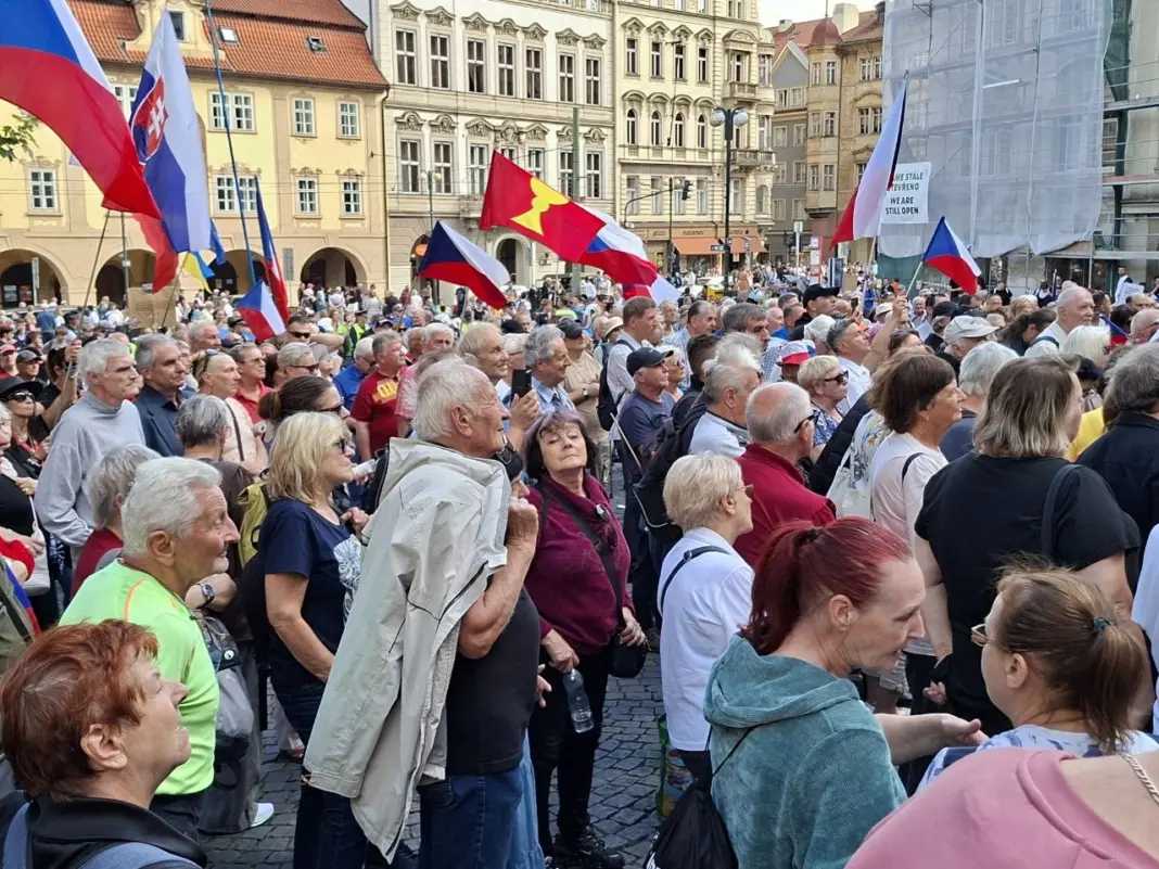 KSCM - Prague protest