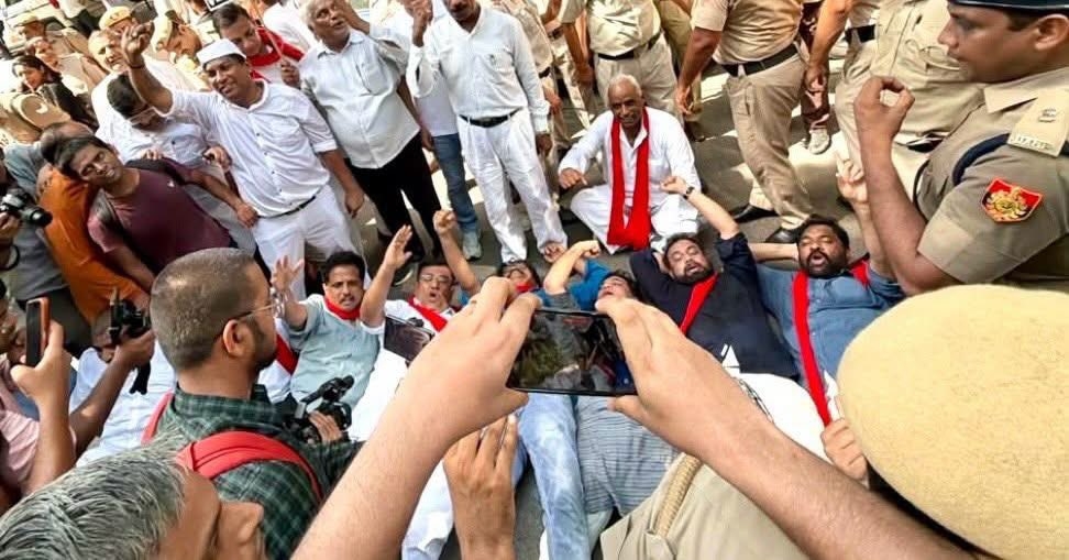 CPI - CPI(M) - Kumar protest 7 October