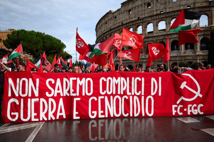 Fronte Comunista Italy - palestine protests